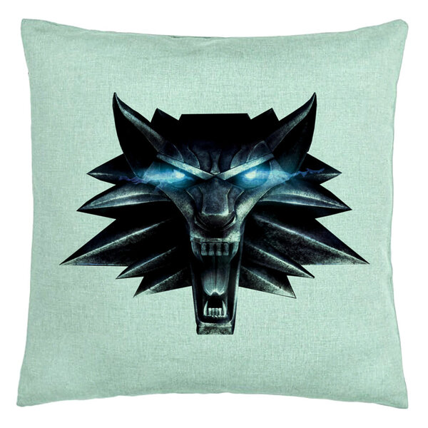 Perna Decorativa cu The Witcher Fans, 40x40 cm, Verde Menta, Husa Detasabila, Burduf 5 Perna Decorativa cu The Witcher Fans