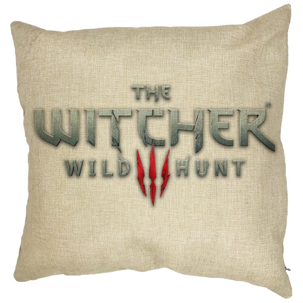 Perna Decorativa cu The Withcher Text, 40x40 cm, Husa Detasabila, Burduf 11 Perna Decorativa cu The Withcher Text