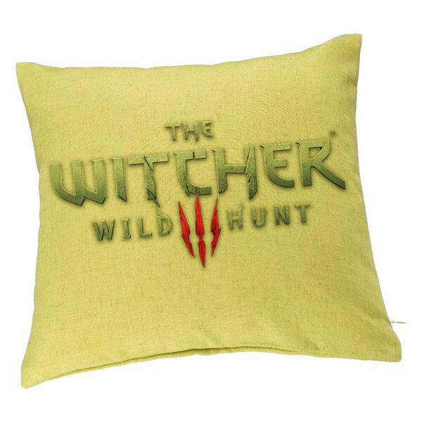 Perna Decorativa cu The Withcher Text, 40x40 cm, Verde, Husa Detasabila, Burduf 5 Perna Decorativa cu The Withcher Text