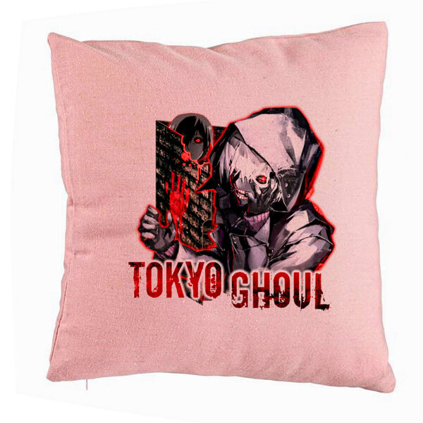 Perna Decorativa cu Tokyo Ghoul, 40x40 cm, Roz, Husa Detasabila, Burduf 5 Perna Decorativa cu Tokyo Ghoul