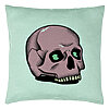 Perna Decorativa cu motiv Craniu de Halloween, 2, 40x40 cm, Verde Menta, Husa Detasabila, Burduf 7 Perna Decorativa cu motiv Craniu de Halloween