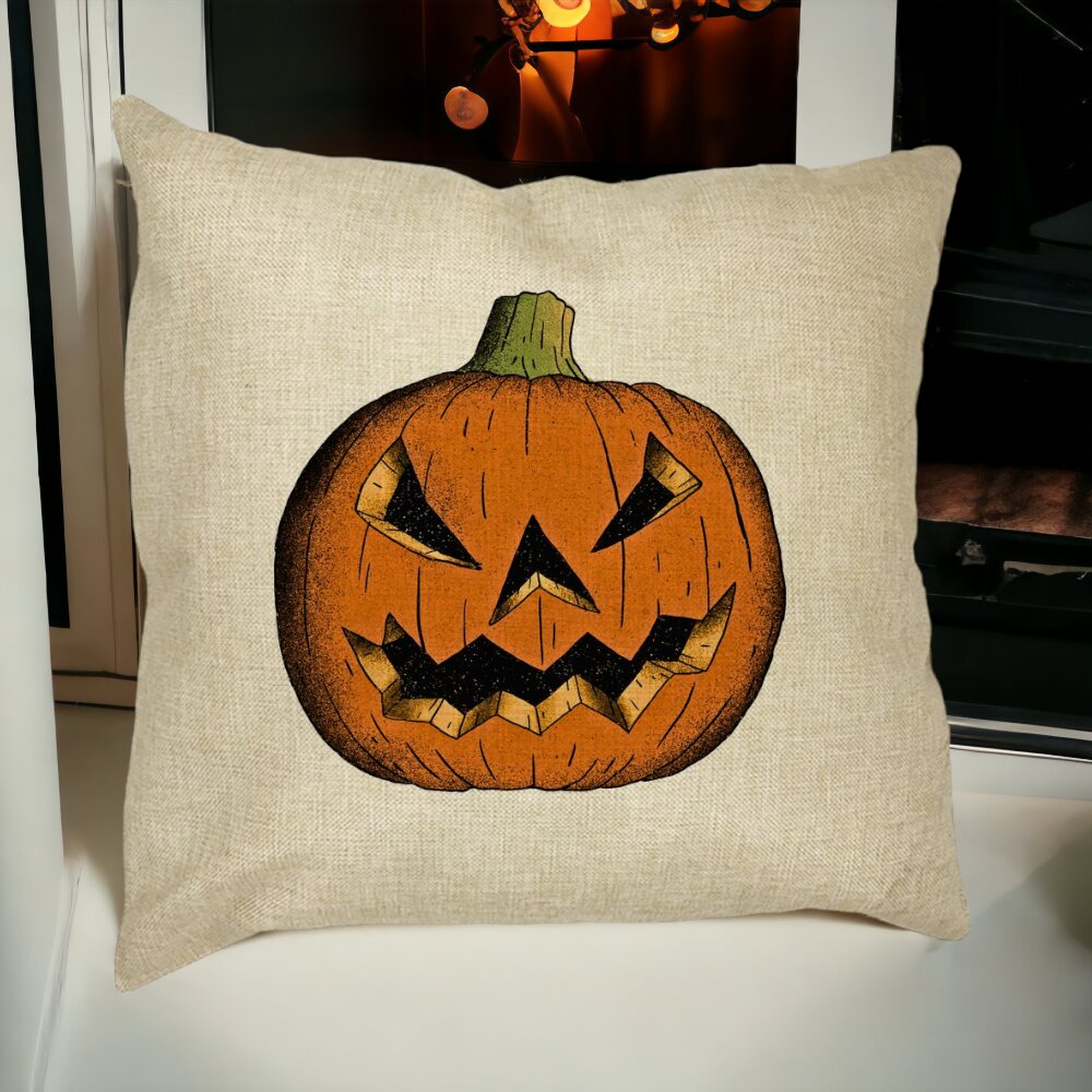 Perna Decorativa cu motiv Dovleac de Halloween 2, 40x40 cm, Husa Detasabila, Burduf 16 Perna Decorativa cu motiv Dovleac de Halloween 2 40x40 cm Husa Detasabila Burduf bsc0520 5