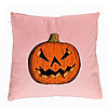 Perna Decorativa cu motiv Dovleac de Halloween 2, 40x40 cm, Roz, Husa Detasabila, Burduf 7 Perna Decorativa cu motiv Dovleac de Halloween 2