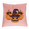 Perna Decorativa cu motiv Dovleac de Halloween 3, 40x40 cm, Roz, Husa Detasabila, Burduf 7 Perna Decorativa cu motiv Dovleac de Halloween 3