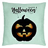 Perna Decorativa cu motiv Dovleac de Halloween si Text, 40x40 cm, Verde Menta, Husa Detasabila, Burduf 7 Perna Decorativa cu motiv Dovleac de Halloween si Text