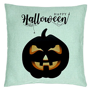 Perna Decorativa cu motiv Dovleac de Halloween si Text