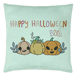 Perna Decorativa cu motiv Dovleac si Text de Halloween
