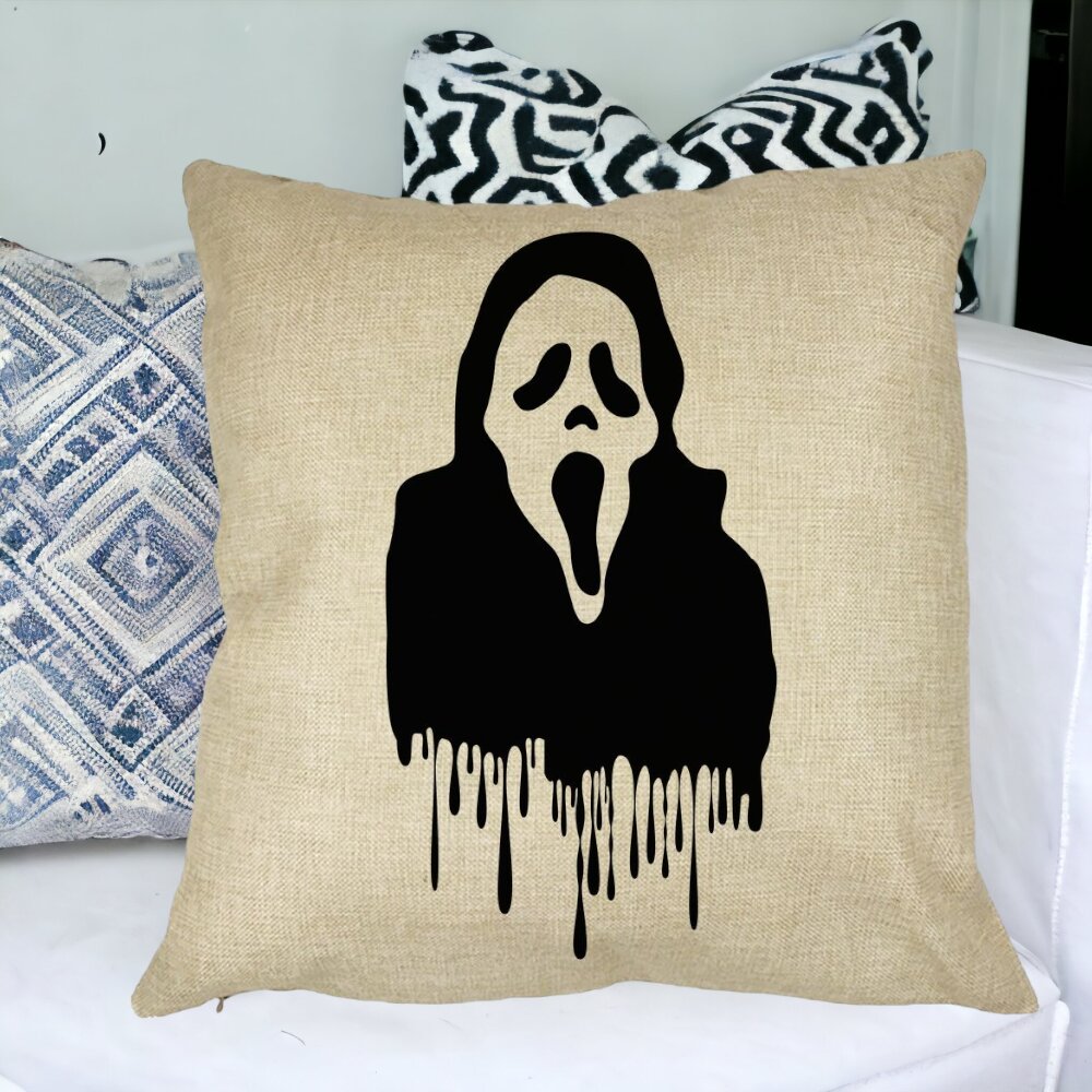 Perna Decorativa cu motiv Fantoma de Halloween 1, 40x40 cm, Husa Detasabila, Burduf 16 Perna Decorativa cu motiv Fantoma de Halloween 1 40x40 cm Husa Detasabila Burduf bsc0543 4