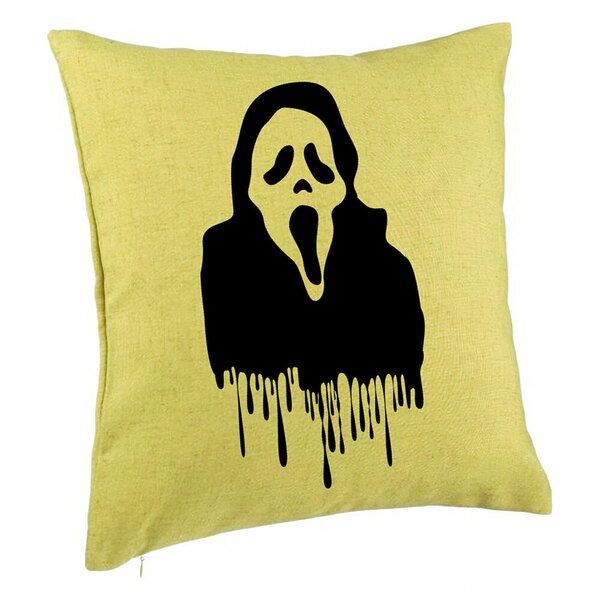 Perna Decorativa cu motiv Fantoma de Halloween 1, 40x40 cm, Verde, Husa Detasabila, Burduf 5 Perna Decorativa cu motiv Fantoma de Halloween 1