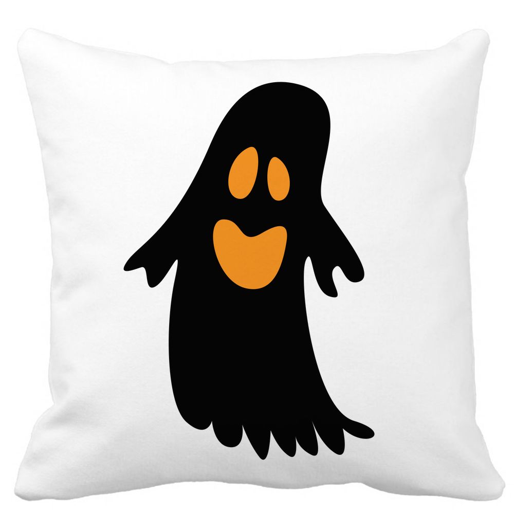 Perna Decorativa cu motiv Fantoma de Halloween 2, 40x40 cm, Alba, Mata, Husa Detasabila, Burduf 11 Perna Decorativa cu motiv Fantoma de Halloween 2