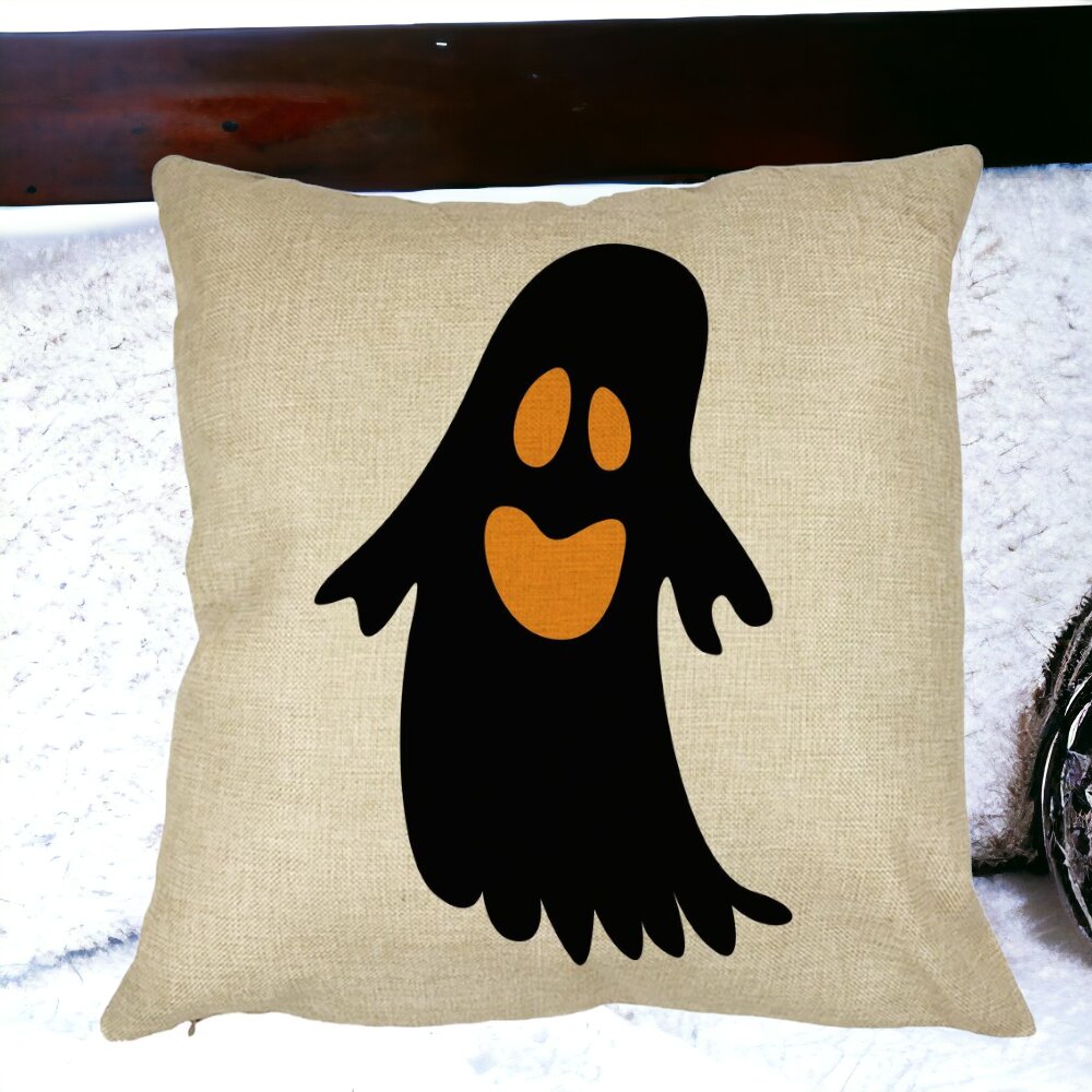 Perna Decorativa cu motiv Fantoma de Halloween 2, 40x40 cm, Husa Detasabila, Burduf 18 Perna Decorativa cu motiv Fantoma de Halloween 2 40x40 cm Husa Detasabila Burduf bsc0544 5