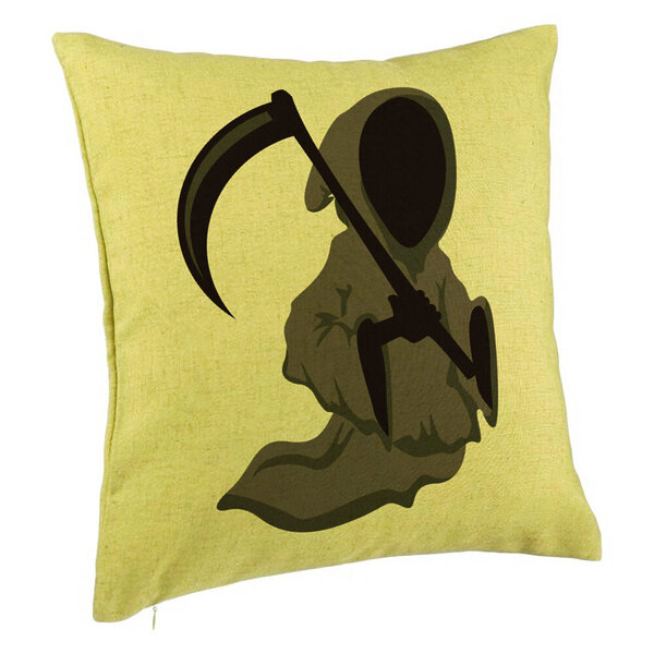 Perna Decorativa cu motiv Fantoma de Halloween 3, 40x40 cm, Verde, Husa Detasabila, Burduf 5 Perna Decorativa cu motiv Fantoma de Halloween 3