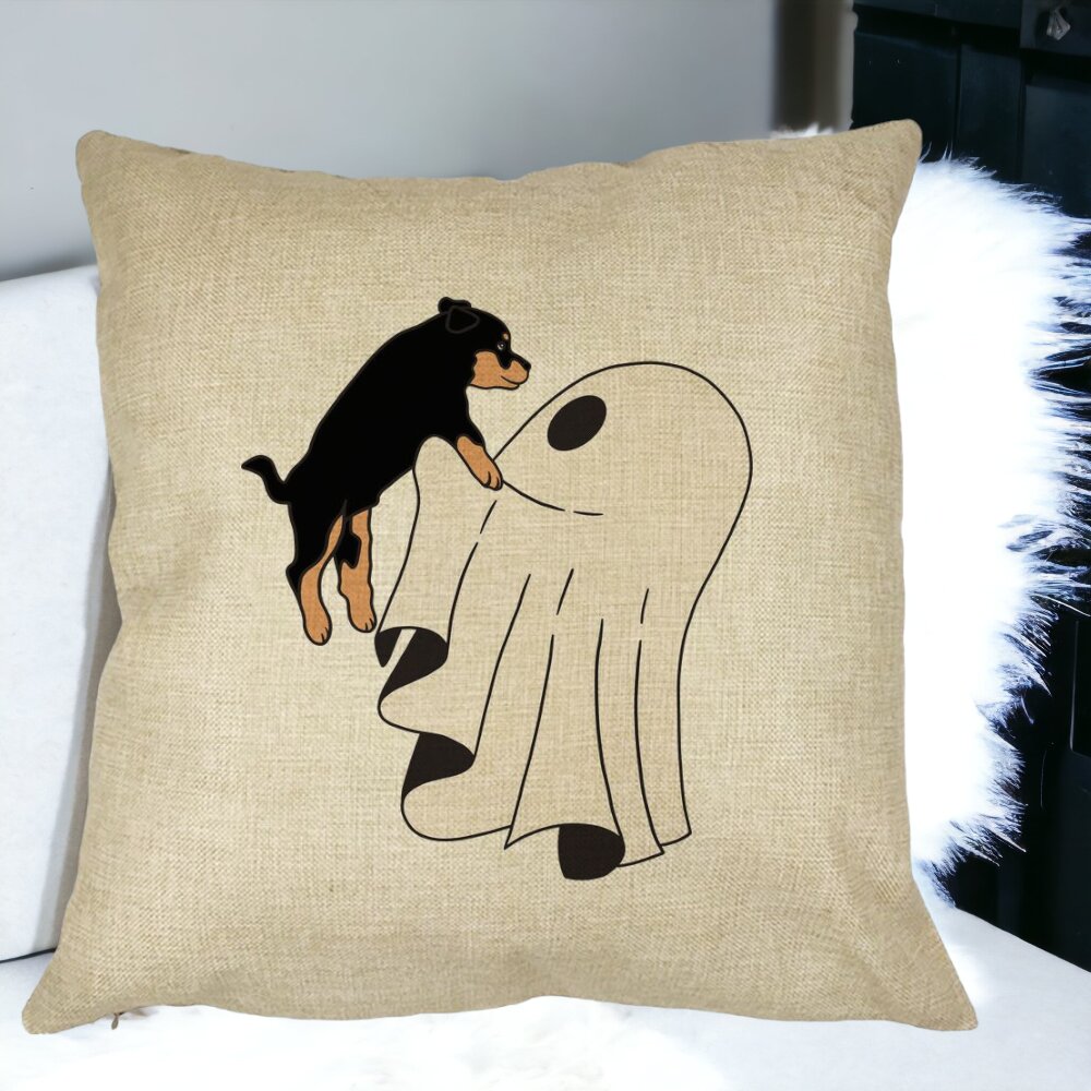 Perna Decorativa cu motiv Fantoma si Caine de Halloween, 40x40 cm, Husa Detasabila, Burduf 18 Perna Decorativa cu motiv Fantoma si Caine de Halloween 40x40 cm Husa Detasabila Burduf bsc0547 5