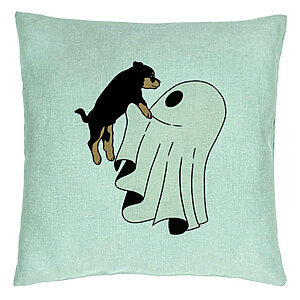 Perna Decorativa cu motiv Fantoma si Caine de Halloween