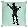 Perna Decorativa cu motiv Mumie de Halloween 2, 40x40 cm, Verde Menta, Husa Detasabila, Burduf 7 Perna Decorativa cu motiv Mumie de Halloween 2