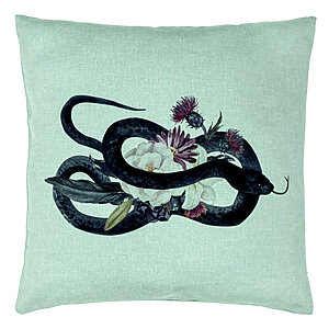 Perna Decorativa cu motiv Sarpe si Flori de Halloween