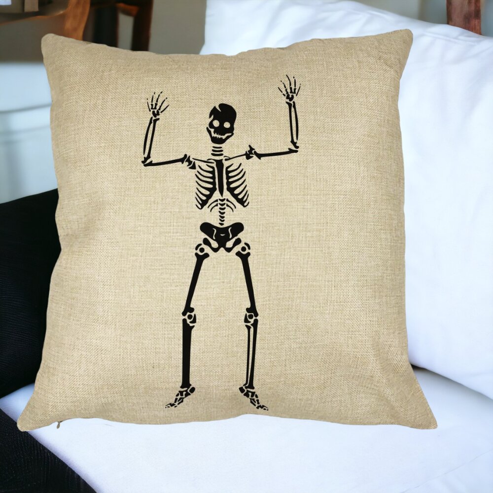 Perna Decorativa cu motiv Sechelet de Halloween 1, 40x40 cm, Husa Detasabila, Burduf 16 Perna Decorativa cu motiv Sechelet de Halloween 1 40x40 cm Husa Detasabila Burduf bsc0532 5