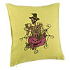 Perna Decorativa cu motiv Sechelet de Halloween 4, 40x40 cm, Verde, Husa Detasabila, Burduf 7 Perna Decorativa cu motiv Sechelet de Halloween 4