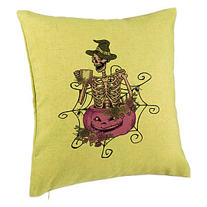 Perna Decorativa cu motiv Sechelet de Halloween 4