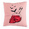 Perna Decorativa cu motiv Sticla Craniu de Halloween 1, 40x40 cm, Roz, Husa Detasabila, Burduf 7 Perna Decorativa cu motiv Sticla Craniu de Halloween 1