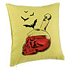 Perna Decorativa cu motiv Sticla Craniu de Halloween 1, 40x40 cm, Verde, Husa Detasabila, Burduf 7 Perna Decorativa cu motiv Sticla Craniu de Halloween 1