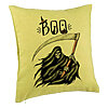 Perna Decorativa cu motiv The Grim Reaper, de Halloween, 40x40 cm, Verde, Husa Detasabila, Burduf 7 Perna Decorativa cu motiv The Grim Reaper
