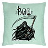 Perna Decorativa cu motiv The Grim Reaper, de Halloween, 40x40 cm, Verde Menta, Husa Detasabila, Burduf 7 Perna Decorativa cu motiv The Grim Reaper