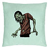 Perna Decorativa cu motiv Zombie de Halloween 1, 40x40 cm, Verde Menta, Husa Detasabila, Burduf 7 Perna Decorativa cu motiv Zombie de Halloween 1