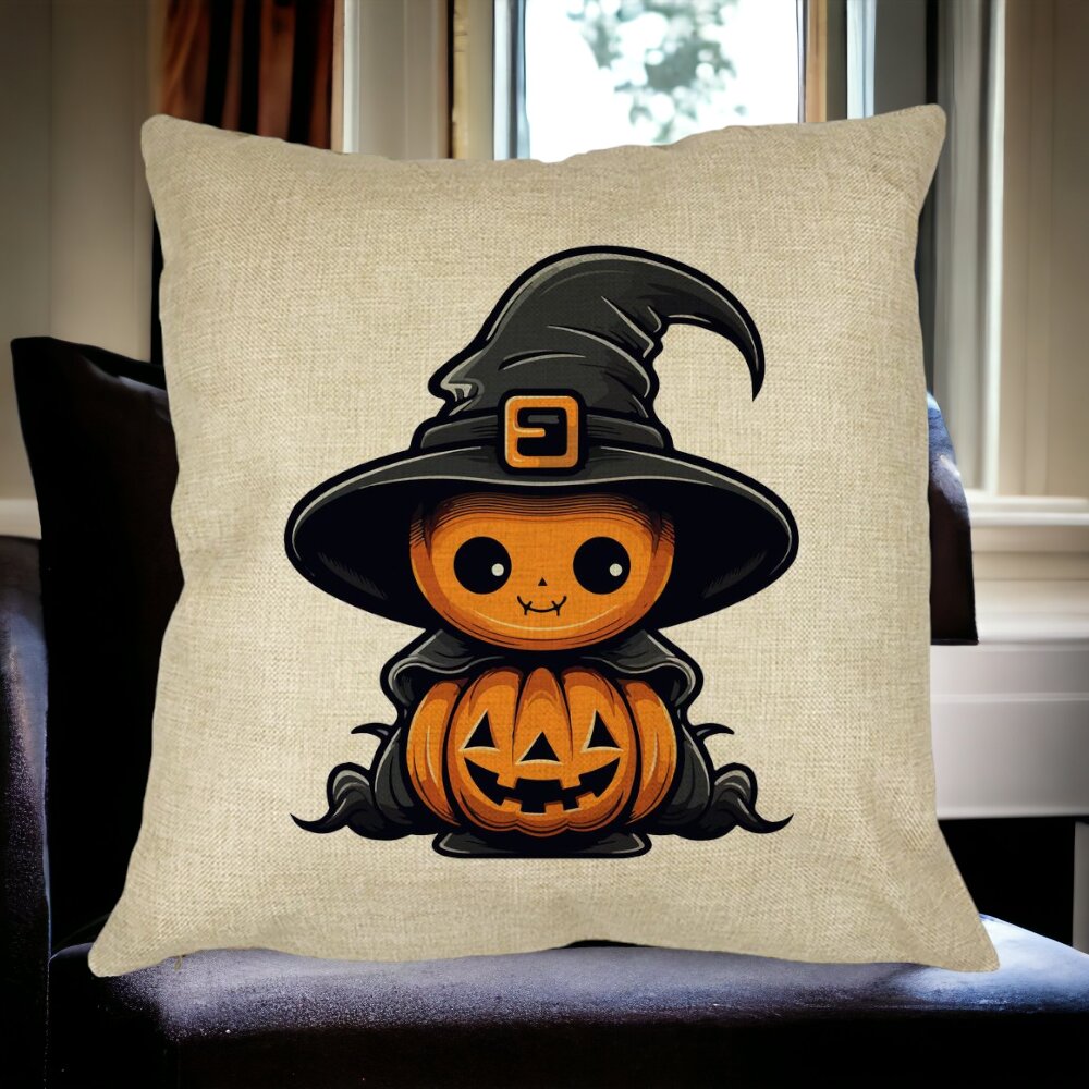 Perna Decorativa cu motiv de Halloween 1, 40x40 cm, Husa Detasabila, Burduf 15 Perna Decorativa cu motiv de Halloween 1 40x40 cm Husa Detasabila Burduf bsc0515 4