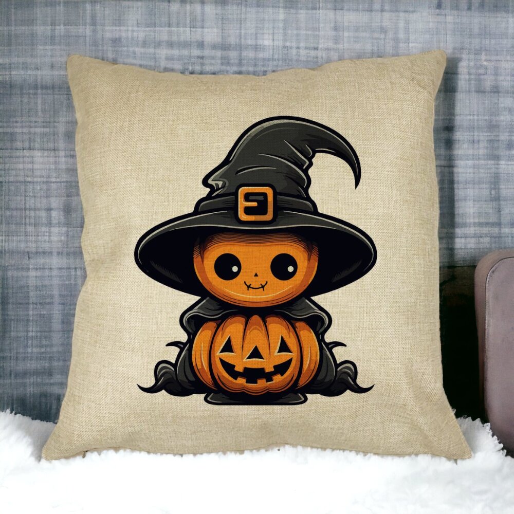 Perna Decorativa cu motiv de Halloween 1, 40x40 cm, Husa Detasabila, Burduf 16 Perna Decorativa cu motiv de Halloween 1 40x40 cm Husa Detasabila Burduf bsc0515 5