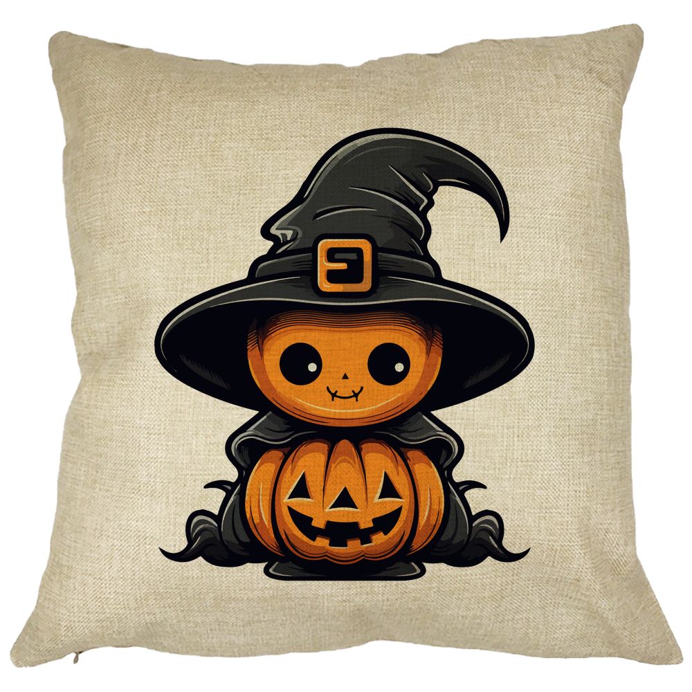 Perna Decorativa cu motiv de Halloween 1, 40x40 cm, Husa Detasabila, Burduf 13 Perna Decorativa cu motiv de Halloween 1