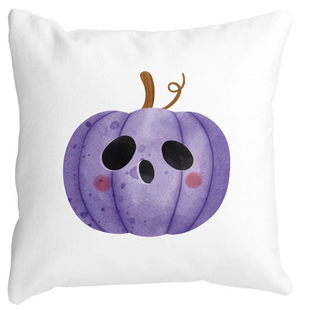 Perna Decorativa cu motiv de Halloween 10, 40x40 cm, Alba, Mata, Husa Detasabila, Burduf 13 Perna Decorativa cu motiv de Halloween 10