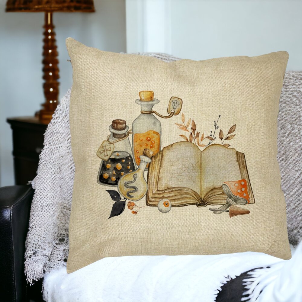 Perna Decorativa cu motiv de Halloween 11, 40x40 cm, Husa Detasabila, Burduf 18 Perna Decorativa cu motiv de Halloween 11 40x40 cm Husa Detasabila Burduf bsc0549 5