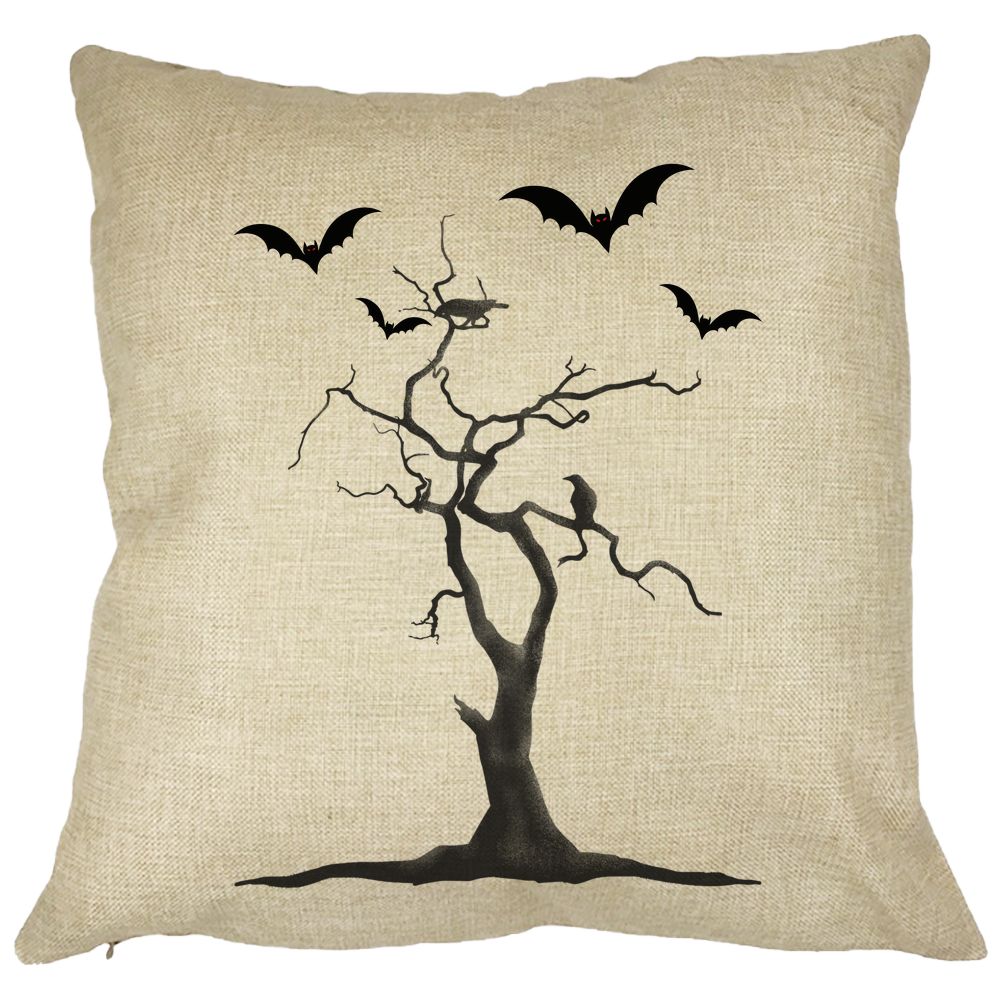 Perna Decorativa cu motiv de Halloween 3, 40x40 cm, Husa Detasabila, Burduf 13 Perna Decorativa cu motiv de Halloween 3