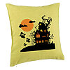Perna Decorativa cu motiv de Halloween 4, 40x40 cm, Verde, Husa Detasabila, Burduf 7 Perna Decorativa cu motiv de Halloween 4