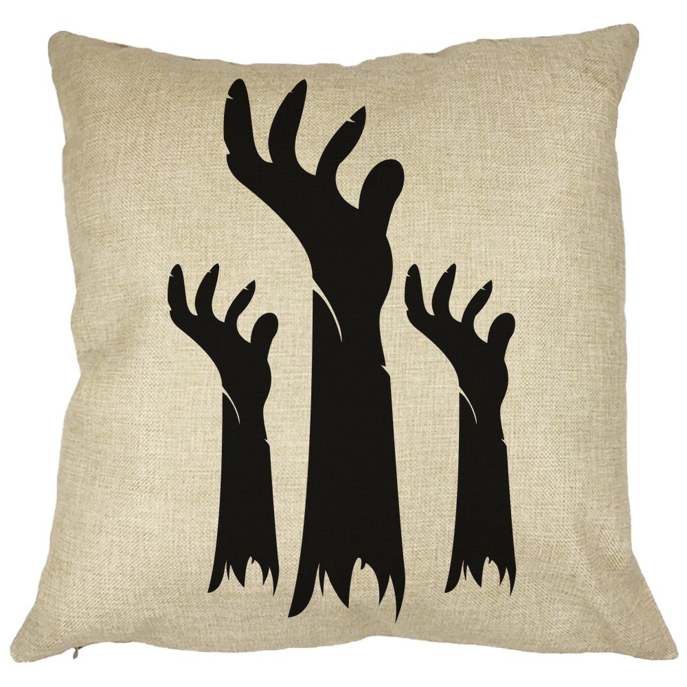 Perna Decorativa cu motiv de Halloween 5, 40x40 cm, Husa Detasabila, Burduf 13 Perna Decorativa cu motiv de Halloween 5