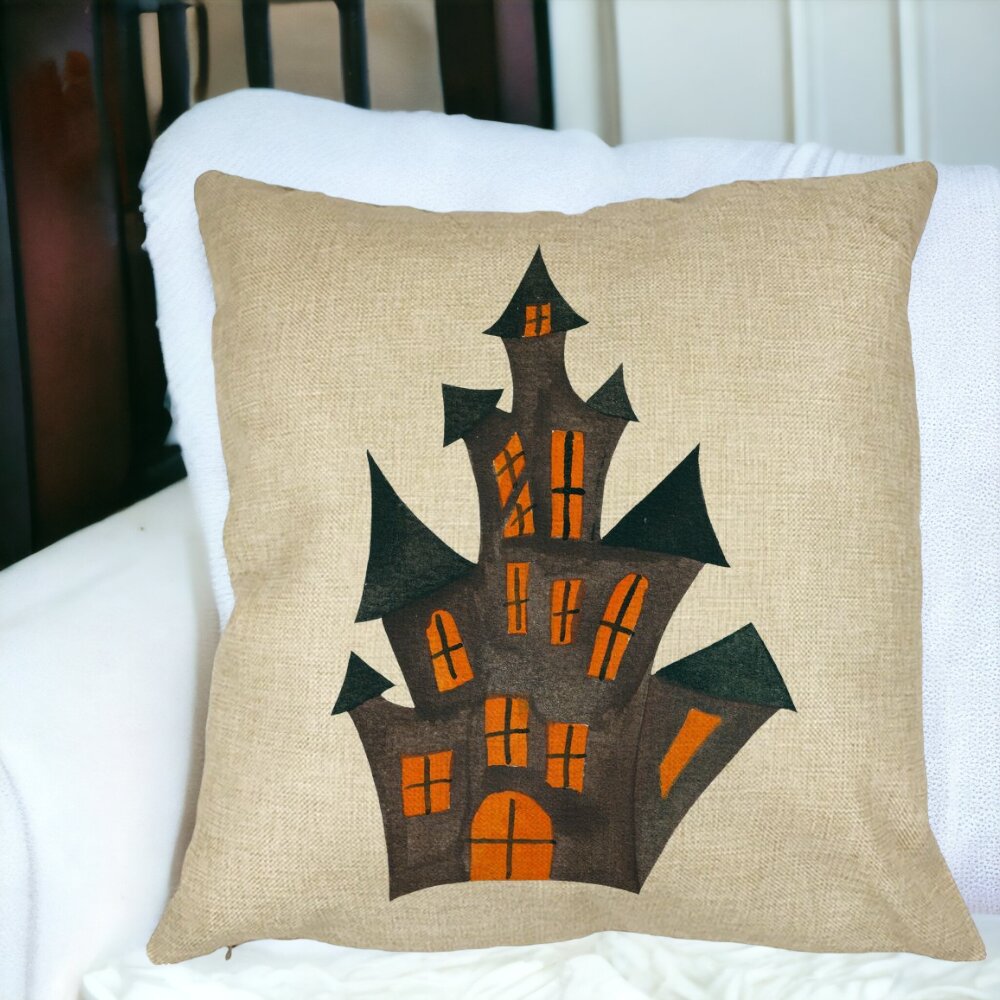 Perna Decorativa cu motiv de Halloween 6, 40x40 cm, Husa Detasabila, Burduf 16 Perna Decorativa cu motiv de Halloween 6 40x40 cm Husa Detasabila Burduf bsc0531 5
