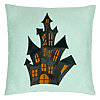 Perna Decorativa cu motiv de Halloween 6, 40x40 cm, Verde Menta, Husa Detasabila, Burduf 7 Perna Decorativa cu motiv de Halloween 6