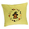 Perna Decorativa cu motiv de Halloween 7, 40x40 cm, Verde, Husa Detasabila, Burduf 7 Perna Decorativa cu motiv de Halloween 7