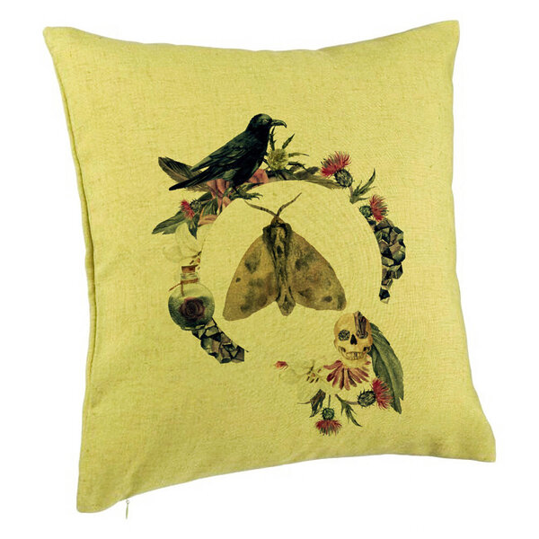 Perna Decorativa cu motiv de Halloween 8, 40x40 cm, Verde, Husa Detasabila, Burduf 5 Perna Decorativa cu motiv de Halloween 8