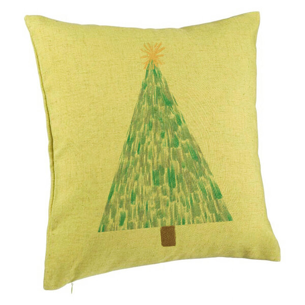 Perna Decorativa cu tematica Craciun, Brad, 3, 40x40 cm, Verde, Husa Detasabila, Burduf 5 Perna Decorativa cu tematica Craciun