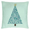 Perna Decorativa cu tematica Craciun, Brad, 3, 40x40 cm, Verde Menta, Husa Detasabila, Burduf 22 Perna Decorativa cu tematica Craciun