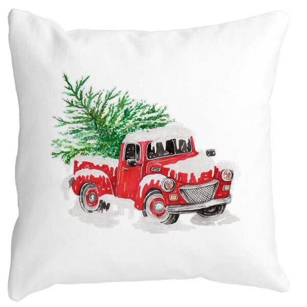 Perna Decorativa cu tematica de Craciun, 1, 40x40 cm, Alba, Mata, Husa Detasabila, Burduf 13 Perna Decorativa cu tematica de Craciun
