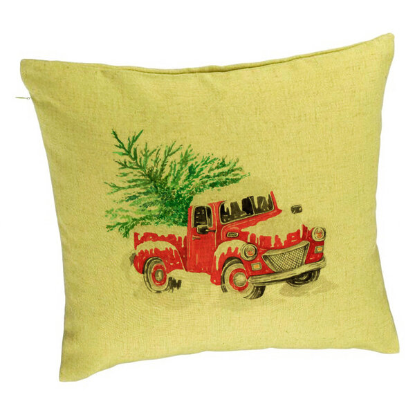 Perna Decorativa cu tematica de Craciun, 1, 40x40 cm, Verde, Husa Detasabila, Burduf 5 Perna Decorativa cu tematica de Craciun