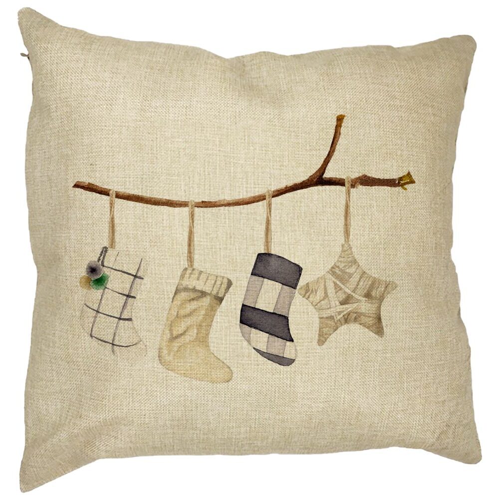 Perna Decorativa cu tematica de Craciun, 10, 40x40 cm, Husa Detasabila, Burduf 13 Perna Decorativa cu tematica de Craciun