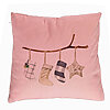 Perna Decorativa cu tematica de Craciun, 10, 40x40 cm, Roz, Husa Detasabila, Burduf 7 Perna Decorativa cu tematica de Craciun