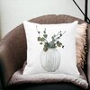 Perna Decorativa cu tematica de Craciun, 11, 40x40 cm, Alba, Mata, Husa Detasabila, Burduf 17 11