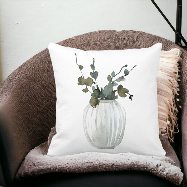 Perna Decorativa cu tematica de Craciun, 11, 40x40 cm, Alba, Mata, Husa Detasabila, Burduf 12 11