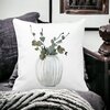 Perna Decorativa cu tematica de Craciun, 11, 40x40 cm, Alba, Mata, Husa Detasabila, Burduf 19 Alba