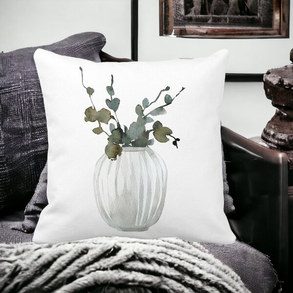Perna Decorativa cu tematica de Craciun, 11, 40x40 cm, Alba, Mata, Husa Detasabila, Burduf 14 Alba